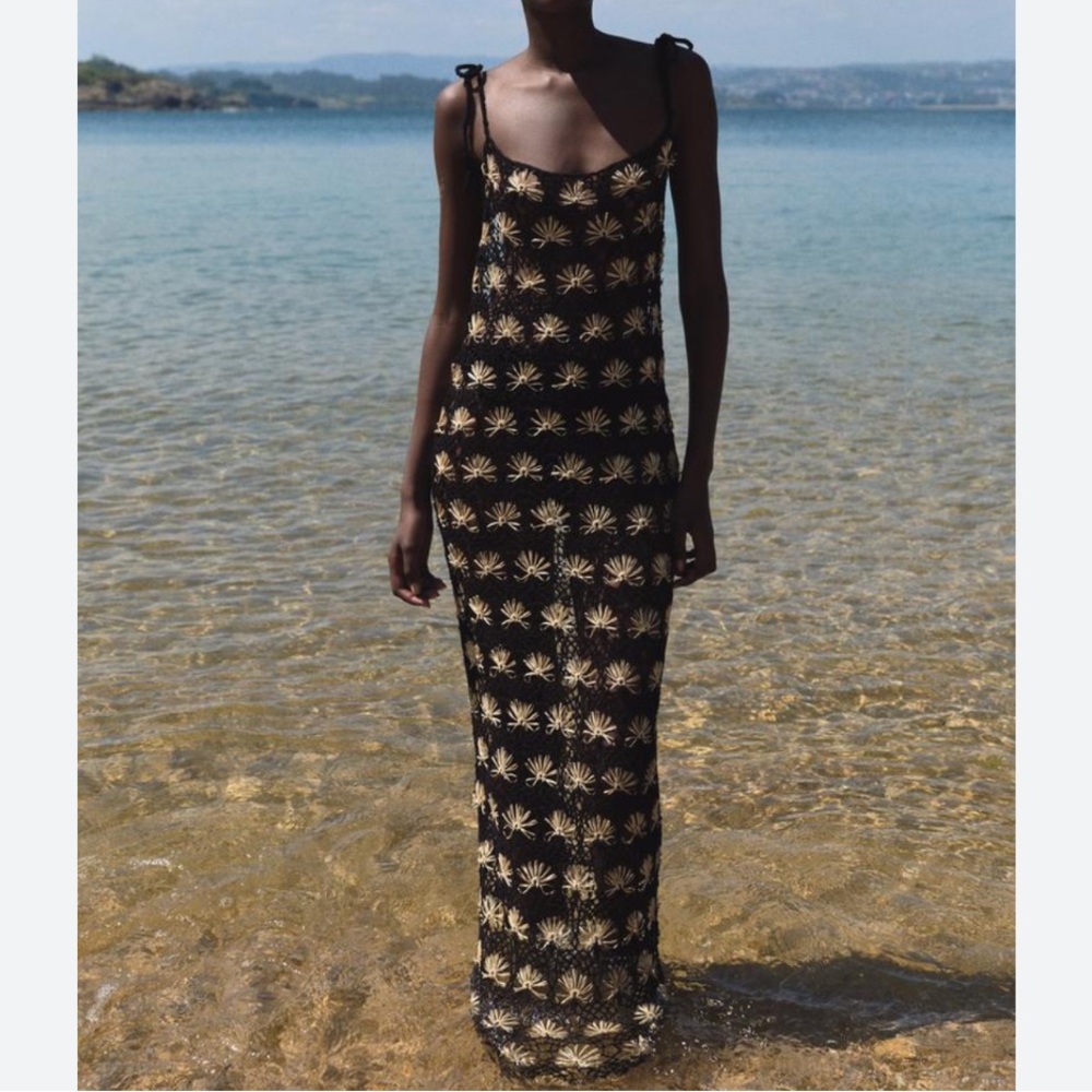 NWT Zara Long Crochet Dress